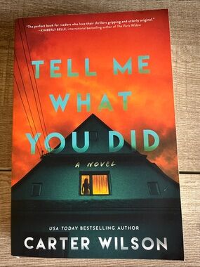 Tell Me What You Did by Carter Wilson - Teal & Orange Thriller Paperback